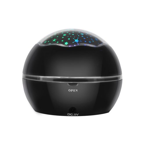 Éjjeli lámpa projektorral - fekete LP16857