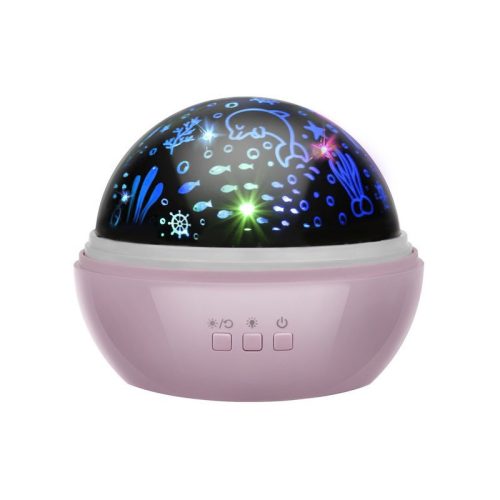 Éjjeli lámpa projektorral - rózsaszín LP16859