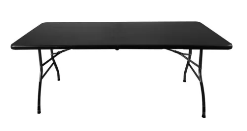 Gardlov összecsukható kerti asztal 180cm + 2 paddal, fekete
