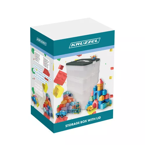 Kruzzel 25758 4 szintes kockatároló doboz