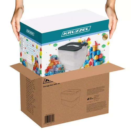 Kruzzel 25756 2 szintes kockatároló doboz