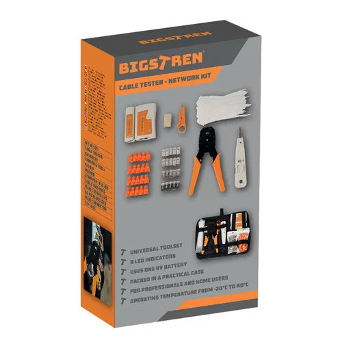 Bigstren 25834 hálózati kábelteszter készlet