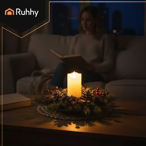 Ruhhy LED gyertya betét 12.5x5cm 1 db karácsonyra
