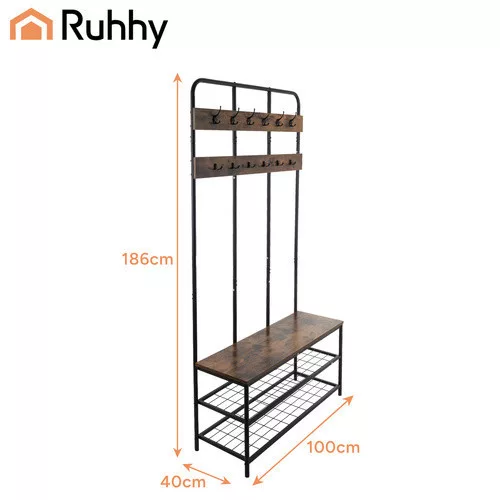Ruhhy álló polcos ruhaállvány akasztóval 182cm 27036