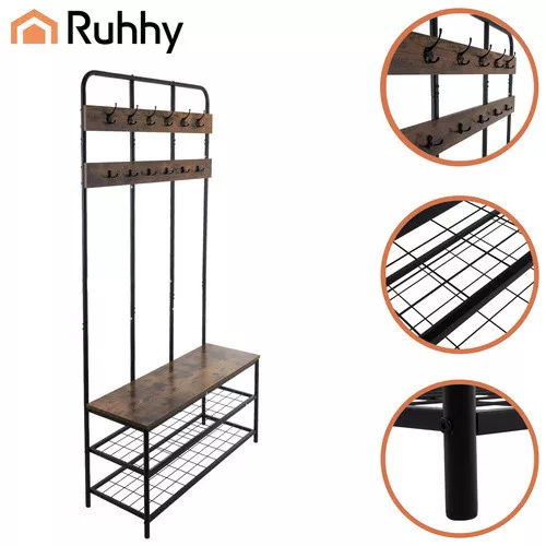 Ruhhy álló polcos ruhaállvány akasztóval 182cm 27036