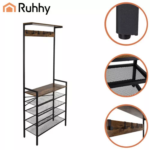 Ruhhy álló polcos ruhafogas 189cm 27035