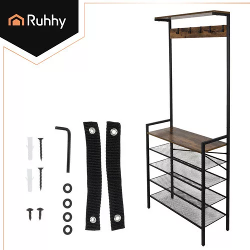 Ruhhy álló polcos ruhafogas 189cm 27035