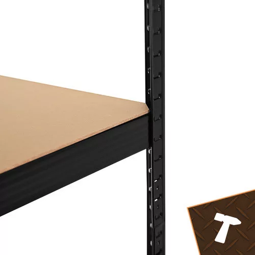 Iso Trade fekete tárolóállvány 180x90x40 Bigstreen
