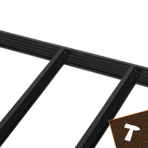 Iso Trade fekete tárolóállvány 180x90x40 Bigstreen