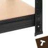 Iso Trade fekete tárolóállvány 180x90x40 Bigstreen