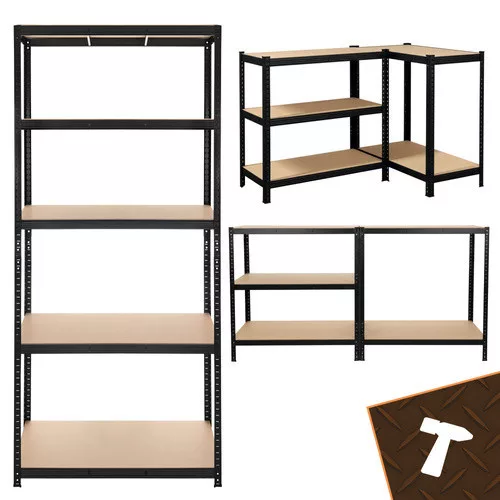 Iso Trade fekete tárolóállvány 222x100x45 Bigstreen