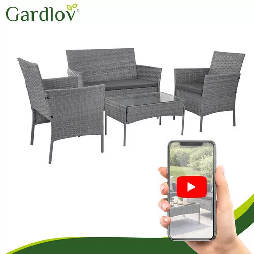 Gardlov technorattan kerti bútor antracit