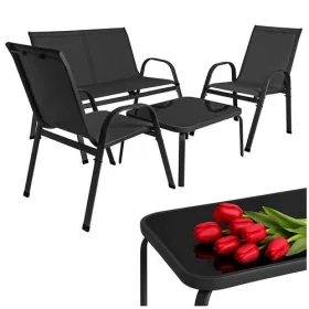 Gardlov fekete balkon bútorszett kertbe