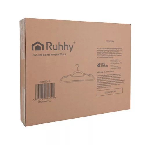 Ruhhy csúszásmentes ruhafogas 20 db-os készlet
