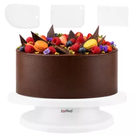   Zortiva forgatható tortaállvány 3 spatulával tortadíszítéshez