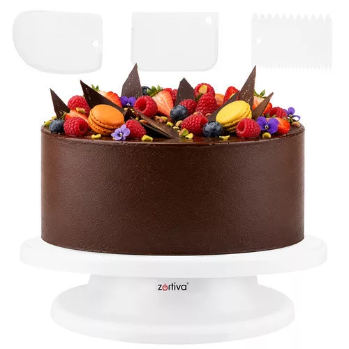 Zortiva forgatható tortaállvány 3 spatulával tortadíszítéshez