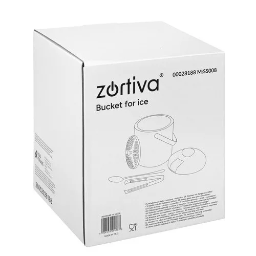 Zortiva jégvödör fogóval és kanállal