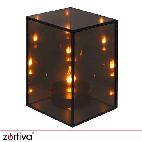Zortiva tükrös lampion kocka formában
