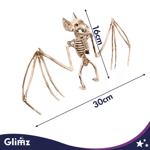 Glimz denevér csontváz dekoráció 30cm