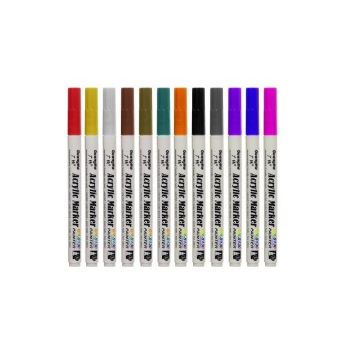 Akril festékező tollak - 12 darabos készlet Maaleo 21648