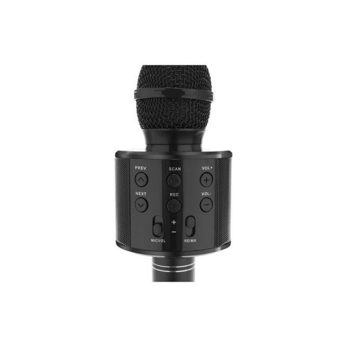 Karaoke mikrofon - fekete Izoxis 22189, éneklés, party, hangosítás, mikrofon, karaoke buli, zenélés, szórakozás