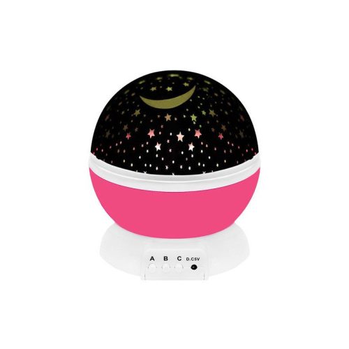 Rózsaszín elemes vetítős lámpa 22192