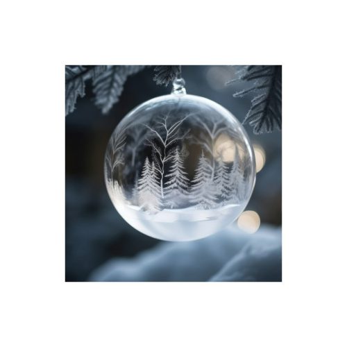 Átlátszó díszek 12 cm, 10 darabos készlet Ruhhy 22279