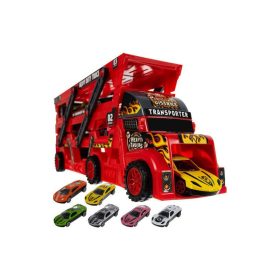   TIR kamion szett 6 autóval 22515 - játékautó, gyerekjáték, autós játék, kamionos játék, autópálya játék