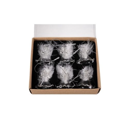 Átlátszó díszek - angyalok, 6 db. Ruhhy 22497