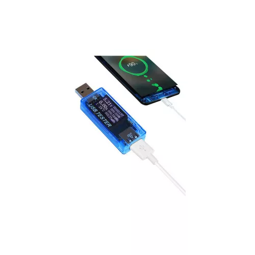 USB töltőáram mérő és feszültségmérő - digitális voltmérő és ampermérő
