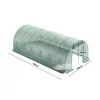 Üvegház fólia zöld szúnyoghálós ablakkal, 2x6x3m