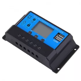   30A-es 36V Napelem töltésvezérlő USB kimenettel és LCD kijelzővel