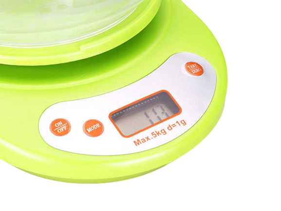 Konyhai mérleg edénnyel (zöld)